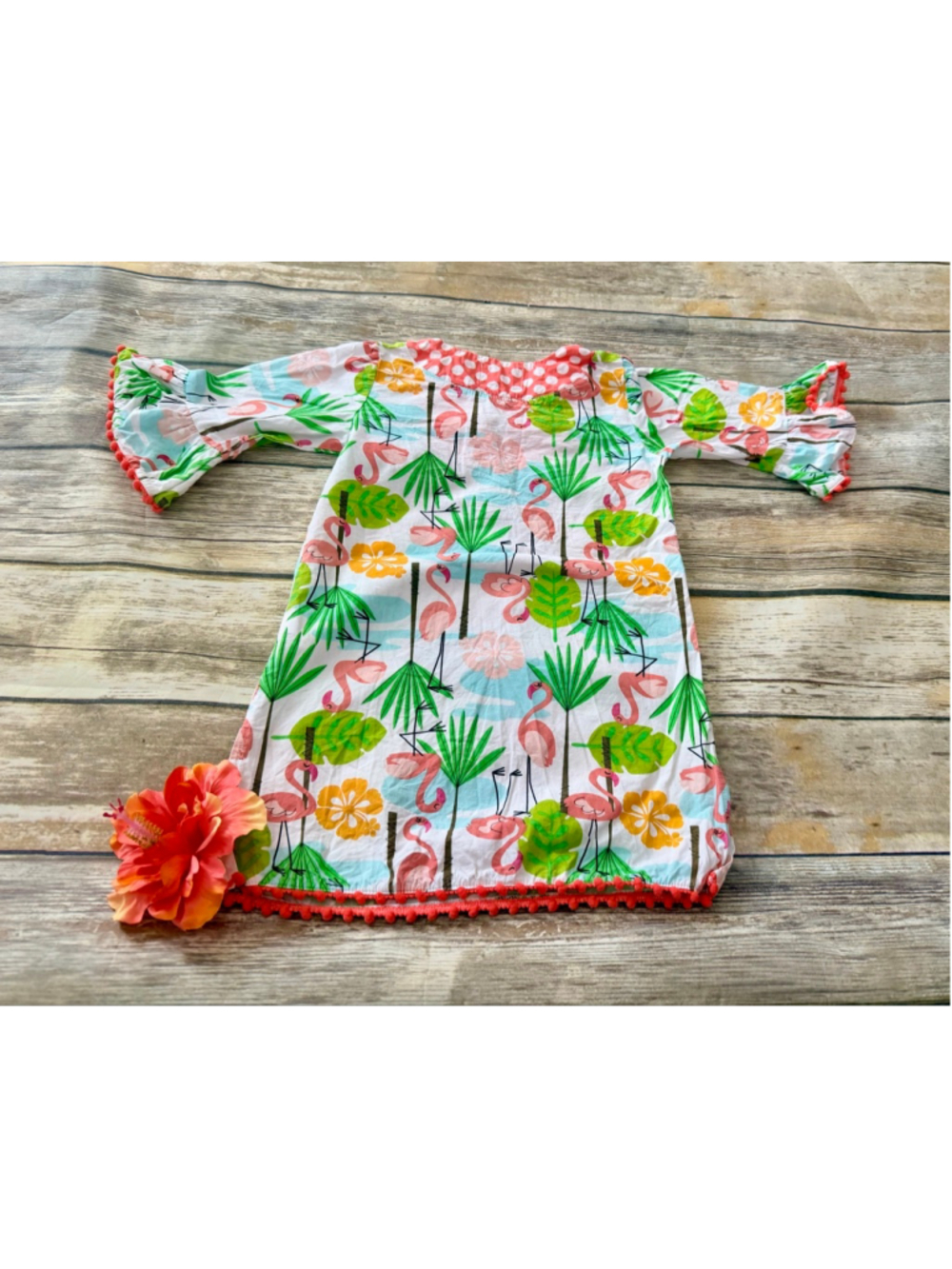 MUDPIE FLAMINGO DRESS-5T - Picture 7 of 8